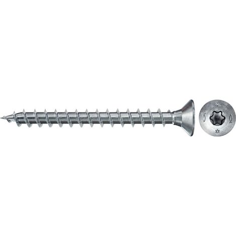 Fischer 500x Power-Fast II FPF II CTF 4,5 x 35 mm BC tête fraisée avec étoile interne TX20 filetage complet électro-galvanisé passivé bleu - 670259