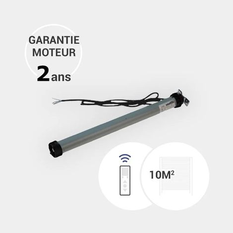 Moteur radio-commandé 20 Nm de volet roulant pour tablier de 10 m² maximum (axe Octogonal de 60 mm) (1/2)