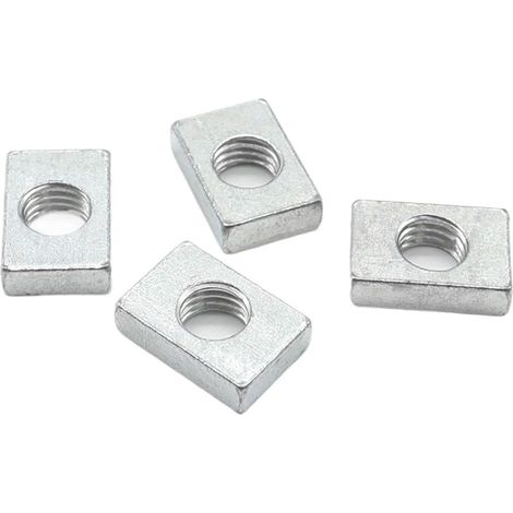 Écrous carrés minces en acier au carbone galvanisé, bloc (1/4)