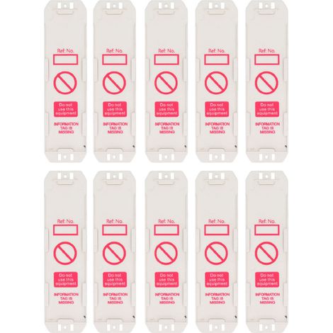10 supports en plastique pour étiquettes d'inspection de sécurité d'échafaudage - Ne pas utiliser avec les supports d'étiquettes d'échafaudage (1/5)