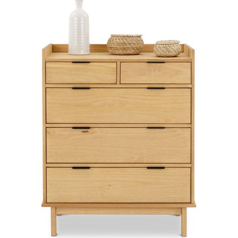 Commode 5 tiroirs TEPERA Brun (1/5)