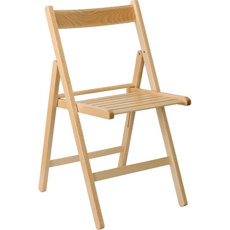 Silla Plegable de Madera de Bambú Biano 46x44x78cm Thinia Home (1/5)