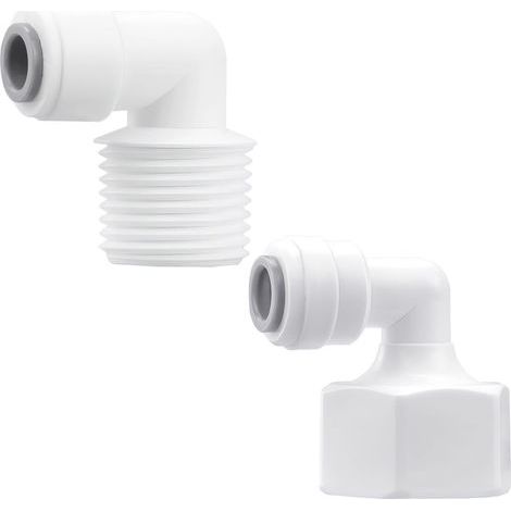 Stück 1/2"-Winkelstück (Innen-/Außengewinde) auf 1/4"-Schnellkupplung, Winkelverbinder, Schlauchanschluss, Kühlschrankschlauchanschluss (1/5)