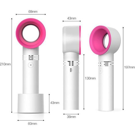 Mini ventilateur USB portable sans pales, souffleur de climatisation, sèche-cils dédié, outil de beauté pour extensions de cils (1/5)