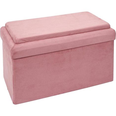 Banc & Coffre Pliable Enfant "Brique" 52cm Rose (1/5)