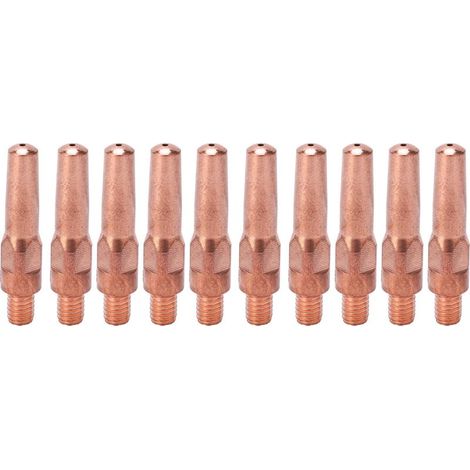 10 Stück leitfähige Kupferkontaktspitzen, Brennerdüsen, Lötzubehör, 8,8 x 40 x 1,2 mm (1/5)