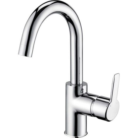 Miscelatore lavabo in ottone finitura cromo bocca tonda - Stapol