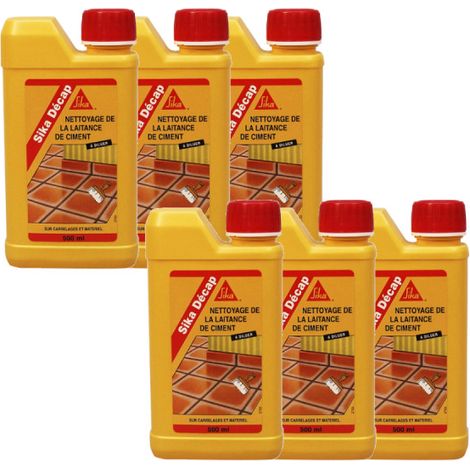 Juego de 6 eliminadores de lechada de cemento - SIKA Décap - Ámbar - 500ml