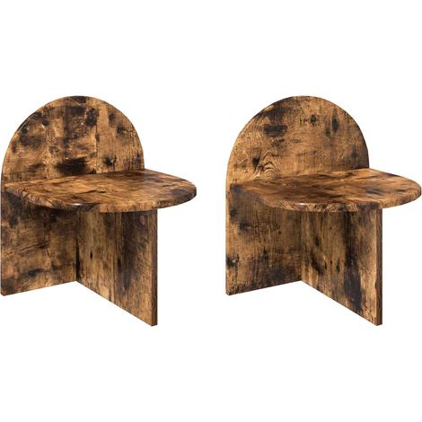 Bedside Table 2 pcs Smoked Oak 40 x 35.5 x 45.5 cm vidaXL