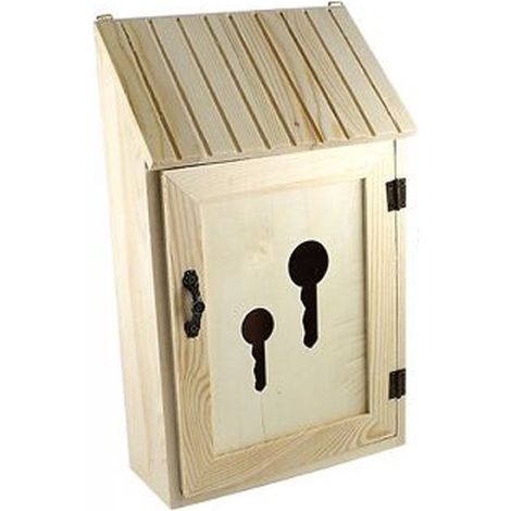 TRADE SHOP - Cassetta Porta Chiavi Postale Legno Portachiavi Appendichiavi Key Box Decoupage - (1/3)