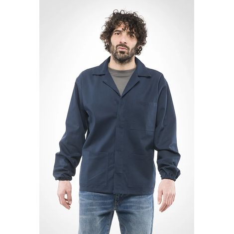 GIACCA COT.MASSAUA BLU C/ELASTICO
