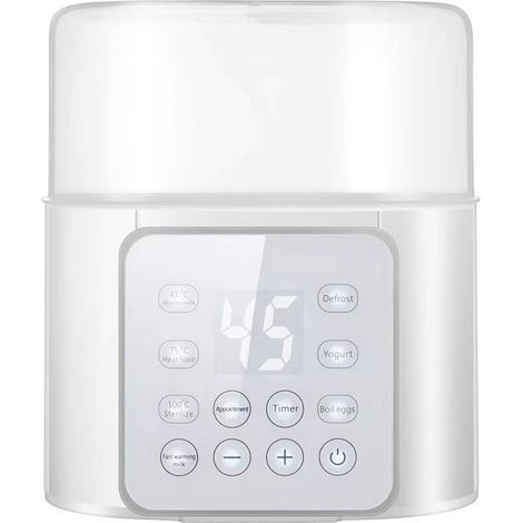 Tragbarer, schneller Babyflaschenwärmer mit präziser Temperaturregelung, LCD-Anzeige, Timer, Auftaufunktion, Sterilisator, 24 Stunden konstanter Flaschenwärmer, geeignet für Muttermilch und Milch (1/3)
