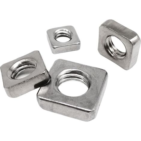 Écrou carré fin fileté métrique en acier inoxydable DIN562 304 A2-70 (1/5)
