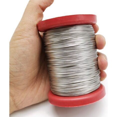 Fil D'acier Inoxydable - 0,5 Mm - Pour Cadre De Ruche Apicole - Rouleau 500 G (1/3)