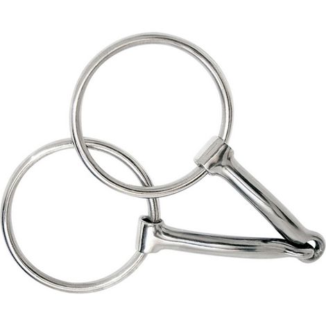 Filetto western snodato 11 mm con anelli e inserti in rame 12,5 cm
