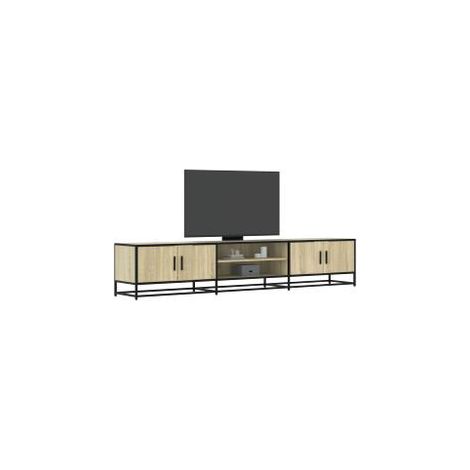 Meuble TV chêne sonoma 210x35x41 bois d'ingénierie (1/5)