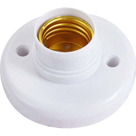 Supports lampe E27 plastique rond 4pcs - Douilles de base à vis (blanc) - Installation facile - Durables - Pour éclairage intérieur - Décorateurs et propriétaires (1/4)