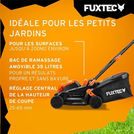 Tondeuse gazon batterie 40V (2X20V) - FUXTEC FX-E1RM20 - largeur 33cm 2 batteries Li-Ion 2Ah, double chargeur 2,4A, bac 35L — vue 4