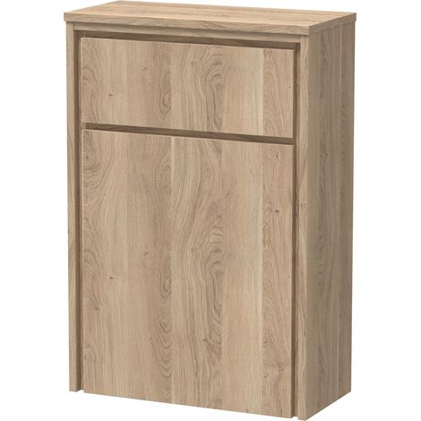 Contemporary Floor Standing WC Unit - 818 x 555 x 260mm - Bleached Oak