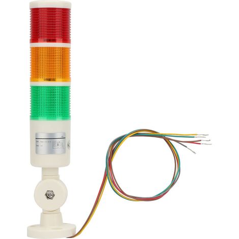 Indicateur de signal LED, voyant d'avertissement universel 3 couleurs allumé en continu, buzzer DC24V pour équipement mécanique