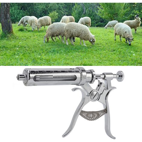 Halbautomatischer Injektor aus Edelstahl für Nutztiere, 30 ml, 5 Stufen, präzise Dosierung für Kühe, Schweine und Schafe (1/5)