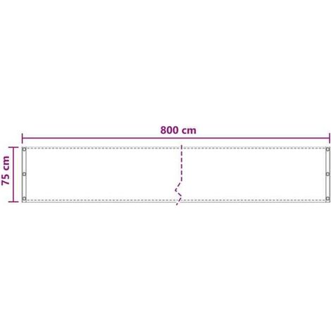 Ecran De Balcon - HDPE - 75 X 800 Cm - Beige - Pour Balcon Patio Terrasse - 1 Unite (1/4)