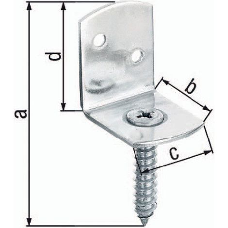 Supporto per recinzione intrecciata 83x32x30x38mm TZN a forma di L GAH (Per 100)