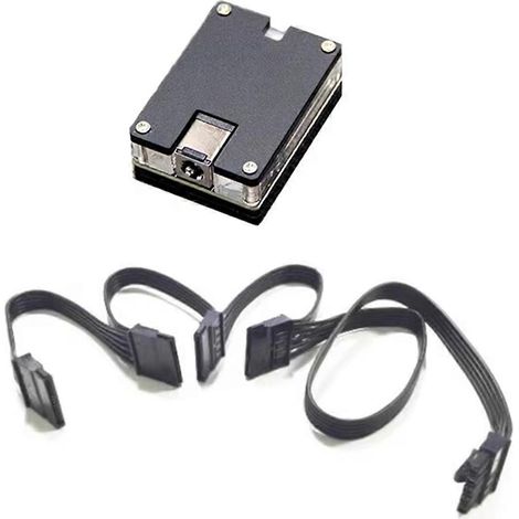 4SATA 5,5 x 2,5 mm DC 12V auf 12V/5V starres Netzteil für SATA-Festplatten und SSDs (1/5)