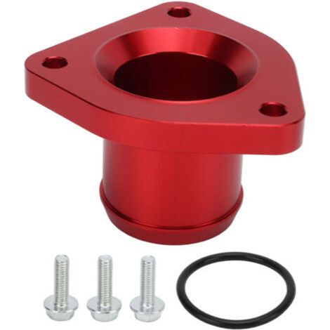 Botier de thermostat 6061-T6 Billet en alliage d'aluminium de remplacement pour Ford Powerstroke 7.3L 1999-2003 Rouge (1/4)
