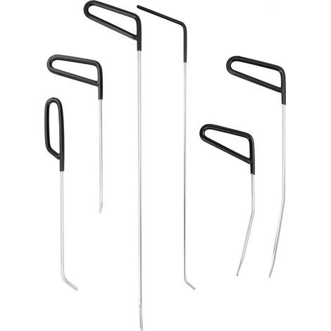 CSPARKV Kit de debosselage carrosserie, Outil débosselage sans Peinture, kit de réparation de grêle, 6 Types de Barres de Fer de débosselage (1/5)