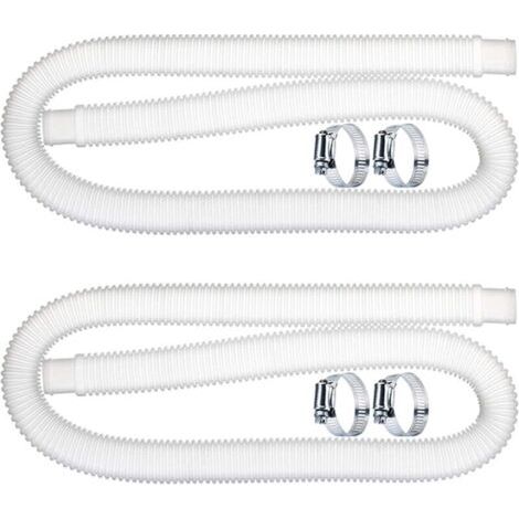2 pcs Tuyau De Rechange De Piscine 32mm, Pctuyau De Piscine, Tuyau de Remplacement de Pompe de Filtration de Piscine (1,5 M) pour Intex 300 330 530 1000 GPH