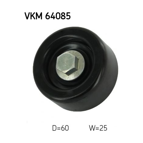 Poulie renvoi/transmission, courroie trapézoïdale à nervures SKF VKM 64085 KIA