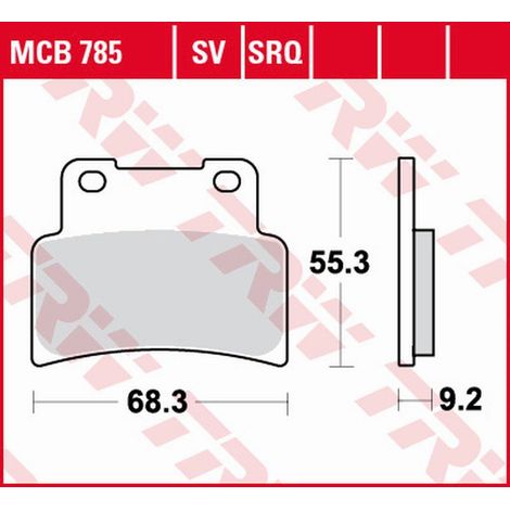 Pastillas de freno TRW ZF KH432 sinter street aprilia RS 125 '07 -'13, SL 750 shiver/drosoduro '07 -'17, NA 850 mana '07 -'16, SL 900 shiver, SMV 900 drosoduro '17 -, yamaha MT 125, YZF 125R '14 -, de