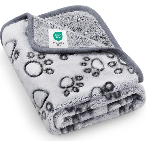 Soft Blanket for Dog Paw Grey M 76 x 52 cm (1/5)