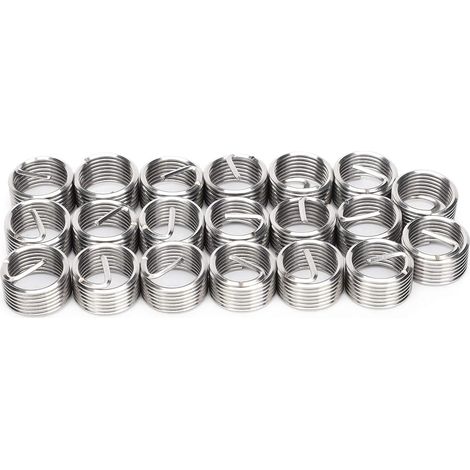 Lot de 20 Inserts Filetés Kit de Manchons de Réparation de Filetage M12 X 1,25 Gaine en Acier Fil Enroulé Vis de Type pour Réparations Automobiles(1D) (1/5)