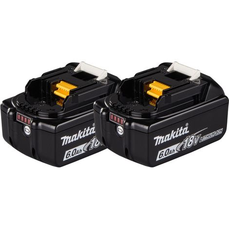 MAKITA Pack de 2 Batteries Li-Ion 18V 6Ah BL1860B