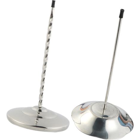 Juego de 2 soportes de acero inoxidable para recibos, soportes resistentes con tapas para notas, recibos y otros documentos. Accesorios prácticos para restaurantes y oficinas. (1/5)