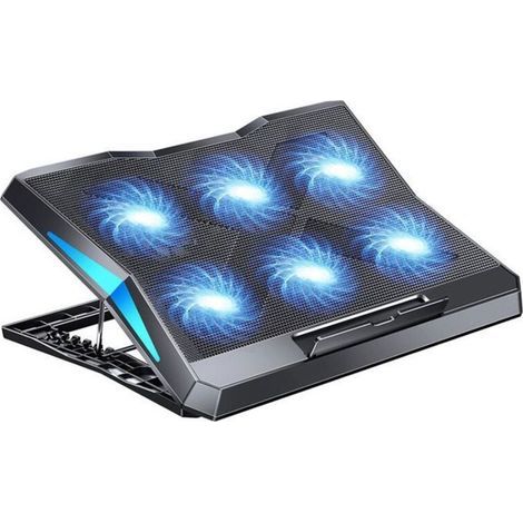 Refroidisseurs PC Portable Ordinateur de 12 à 17 Pouces Silencieux Support Ventilé pour Ordinateur Portable ,2 Ports USB, 6 Ventila (1/4)