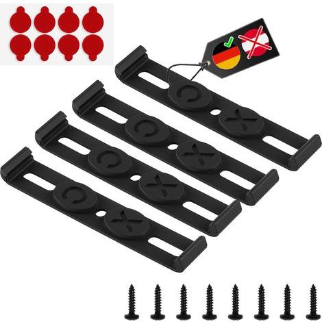 Lot de 4 Supports de Plaque D'immatriculation sans Cadre, en Acier Inoxydable, Invisibles et Homologués, sans Vibrations. Convient aux Plaques D'immatriculation de 110 Mm de Large (1/5)