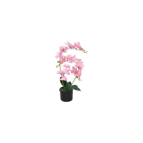 Orchidea artificiale in vaso, 65 cm, rosa - Crezuo