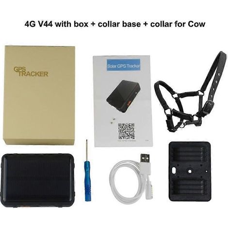 Traceur GPS 2G/4G pour moutons, vaches, bovins et chevaux, alimentation solaire, aimant puissant, localisateur GPS, batterie 9000 mAh, longue autonomie en veille, V34/V444g, pack de 8 (1/4)