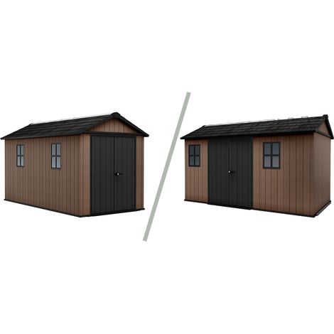 Keter Casetta da Giardino in Resina NEWTON PLUS 7513/1375 - Doppia Scelta di Montaggio (1/5)