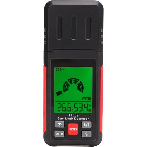 Détecteur de gaz propane avec alarme, capteur de température et d'humidité, outil pour la maison (1/5)