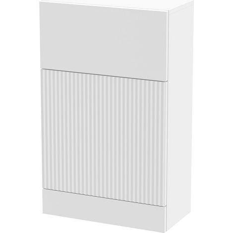 Contemporary Fluted 500mm Floor Standing WC Unit, Satin White (1/5)