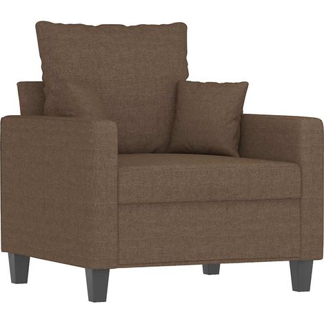 Sillón de tela marrón 60 cm vidaXL