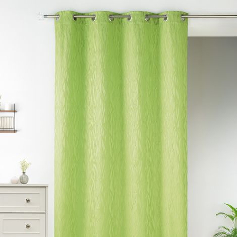 Rideau tamisant en jacquard imprimé Vert clair 135x260 cm