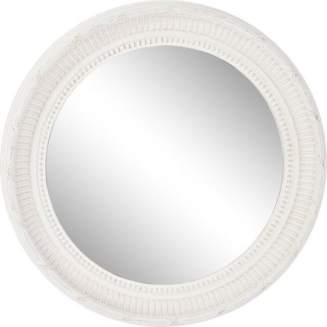Miroir élégant blanc bois pour déco chic et raffinée - (1/4)