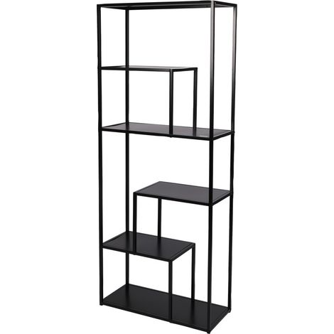 Libreria a 6 livelli con struttura in metallo collezione SOHO - Dimensioni 70x30x170 cm