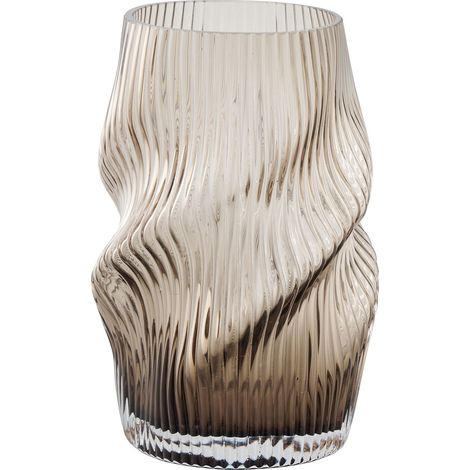 Vaso in vetro soffiato a bocca marrone House Nordic ø17x25 cm (1/5)