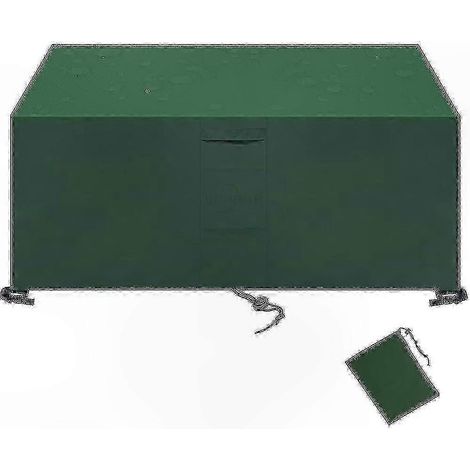 Housse de Protection Jardin Imperméable, 58 Dimensions, 420D Bâche Extérieure pour Salon de Jardin, Couleur Verte, Anti-UV et Anti-Pluie (1/3)